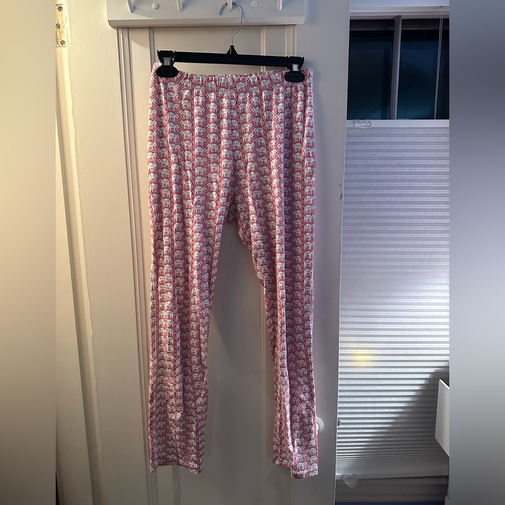 Roller Rabbit pink elephant pajama bottoms